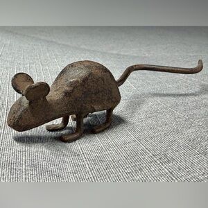 Metal Mouse Sculpture Figurine
